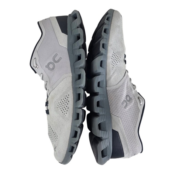 On Cloud X Mens 12 Running Shoes Gray Glacier Black Training Gym Lightweight - Picture 14 of 15